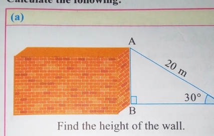 Find the height of the wall.