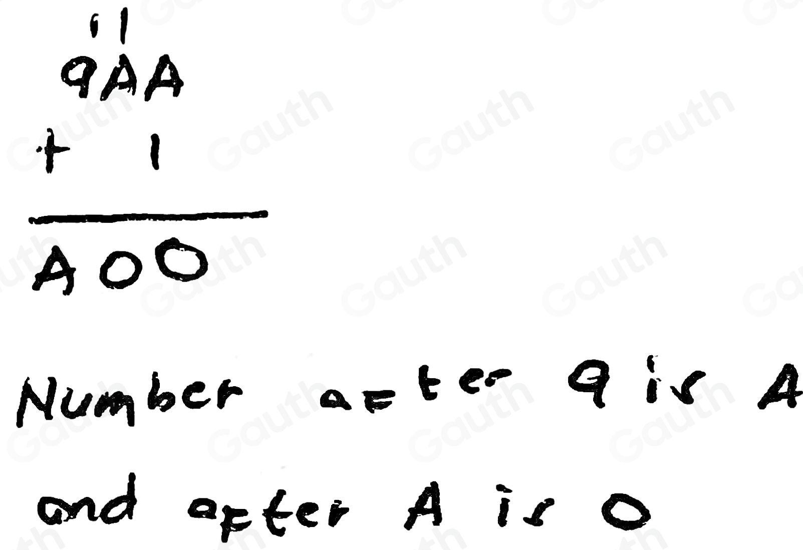 Solved: Write the next whole number after 9AA ...^. in the base-eleven ...