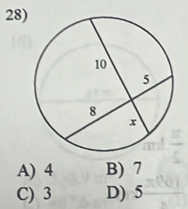 A) 4 B) 7
C) 3 D) 5