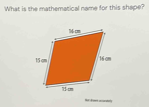 What is the mathematical name for this shape? 
Noot drawn accurately