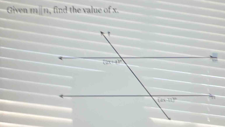 Given m|n, find the value of x.