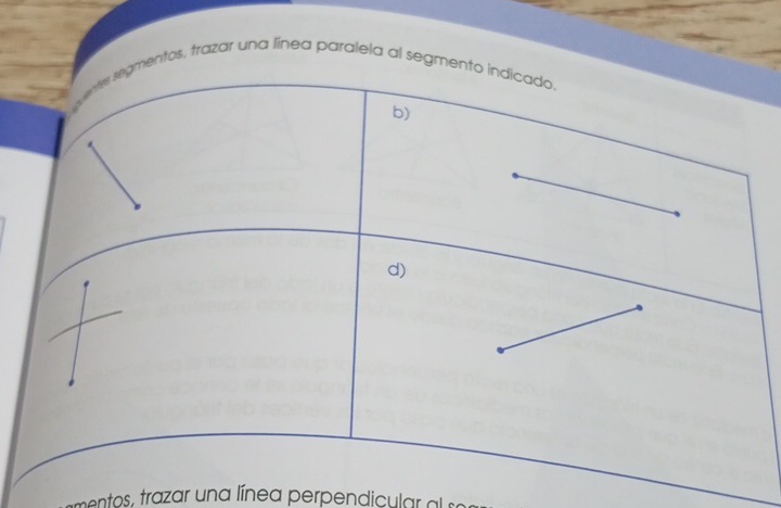 pertes segmentos, trazar una línea paralela al segmento indicado. 
b) 
d) 
mentos, trazar una línea perpendicular a