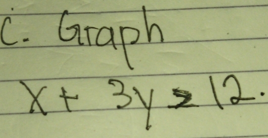 Graph
x+3y>12