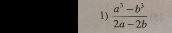  (a^3-b^3)/2a-2b 