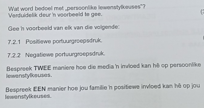 Solved: Wat word bedoel met „persoonlike lewenstylkeuses