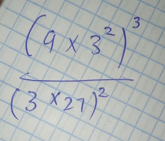 frac (9* 3^2)^3(3* 39)^2