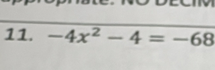 -4x^2-4=-68