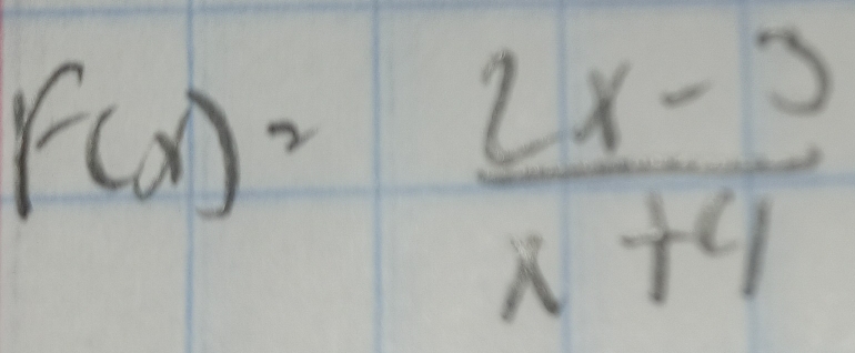 F(x)= (2x-3)/x+4 