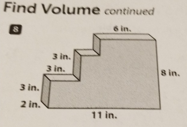 Find Volume continued