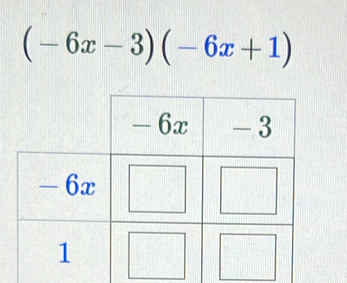 (-6x-3)(-6x+1)