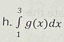 ∈tlimits _1^3g(x)dx