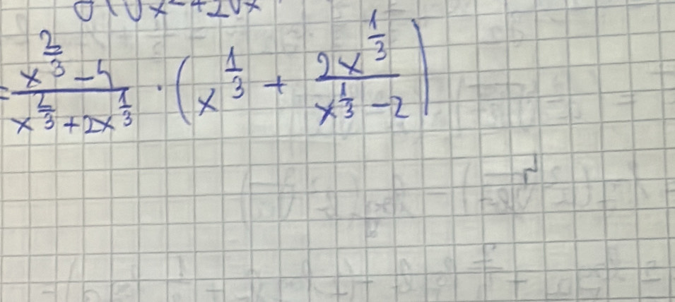 =frac x^(frac 2)3-4x^(frac 4)3+2x^(frac 1)3· (x^(frac 1)3+frac 2x^(frac 1)3x^(frac 1)3-2)