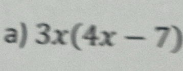 3x(4x-7)