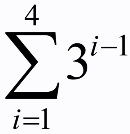 sumlimits _(i=1)^43^(i-1)