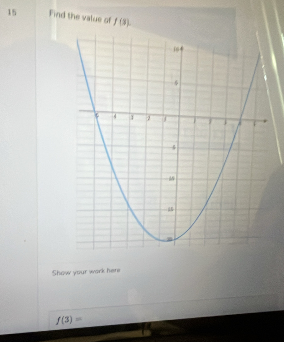 Find the value of f(3). 
Show your work here
f(3)=