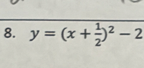 y=(x+ 1/2 )^2-2