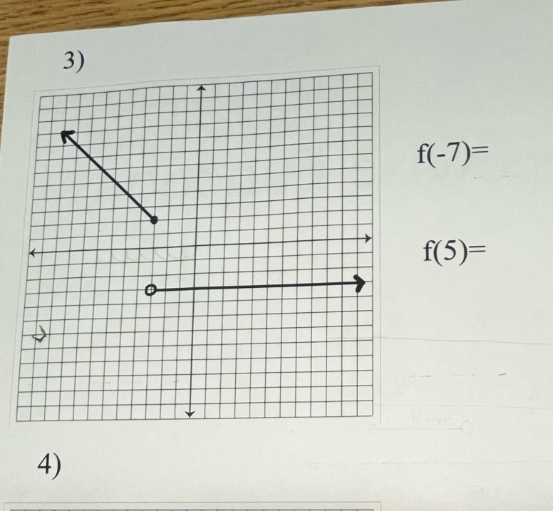 f(-7)=
f(5)=
4)