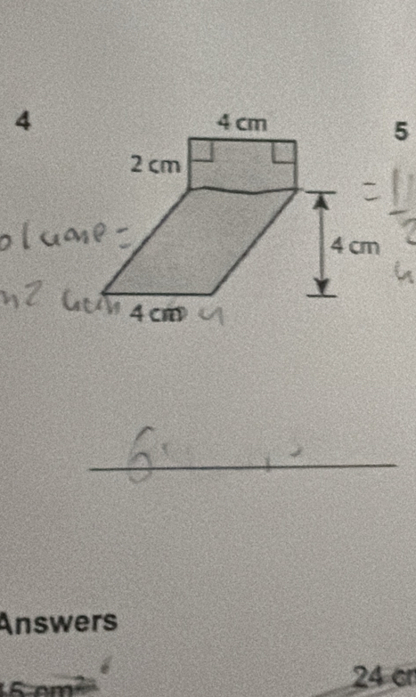 Answers
5cmm^2
24 cn