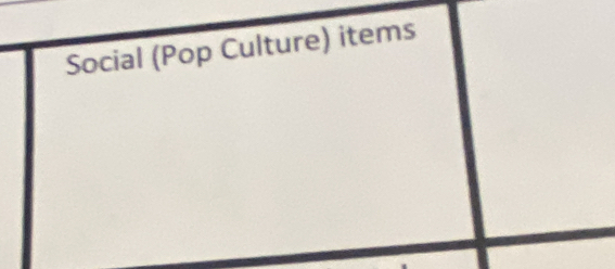 Social (Pop Culture) items