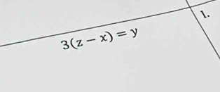 3(z-x)=y