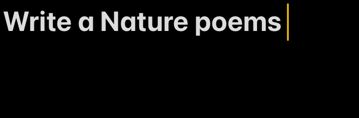 Write a Nature poems