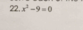 x^2-9=0