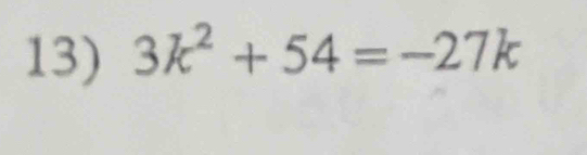 3k^2+54=-27k