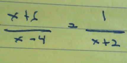  (x+5)/x-4 = 1/x+2 