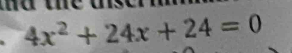 4x^2+24x+24=0