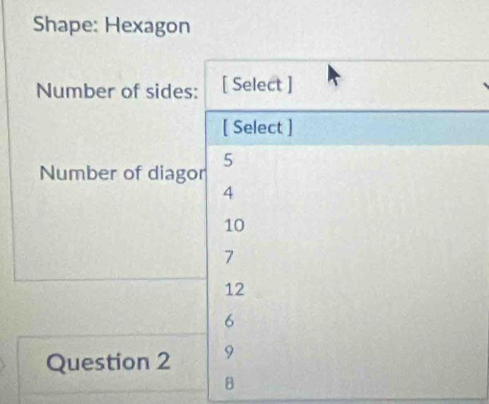 Shape: Hexagon