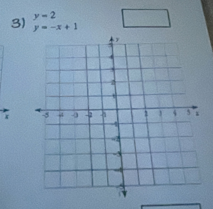 y=2
y=-x+1