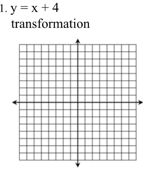 y=x+4
transformation