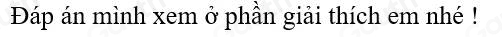 Đáp án mình xem ở phần giải thích em nhé !