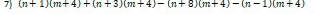 (n+1)(m+4)+(n+3)(m+4)-(n+8)(m+4)-(n-1)(m+4)