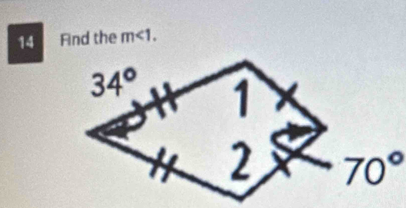 Find the m<1.