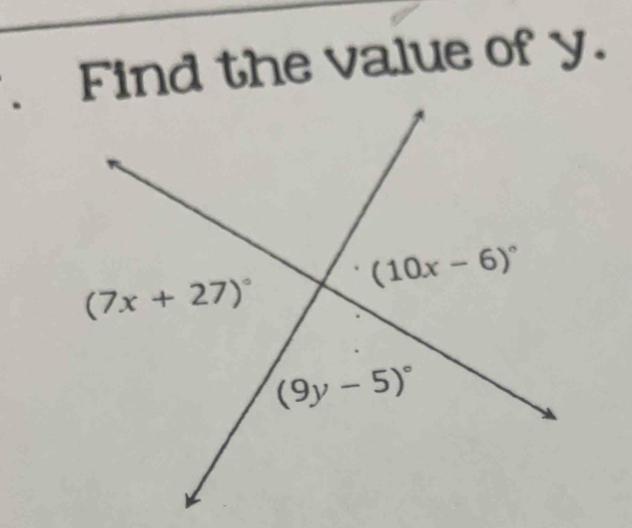 Find the value of y.