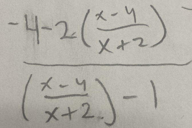 frac -4-2( (x-4)/x+2 )( (x-4)/x+2 )-1