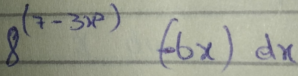 8^((7-3x^2))
(-6x)dx