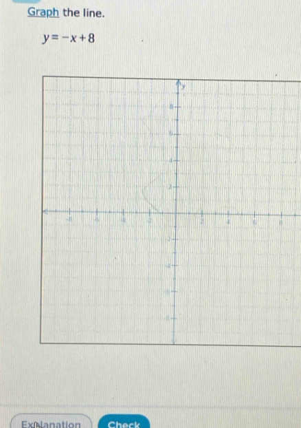 Graph the line.
y=-x+8
Exaanation Check