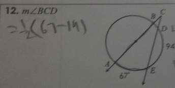 m∠ BCD
94