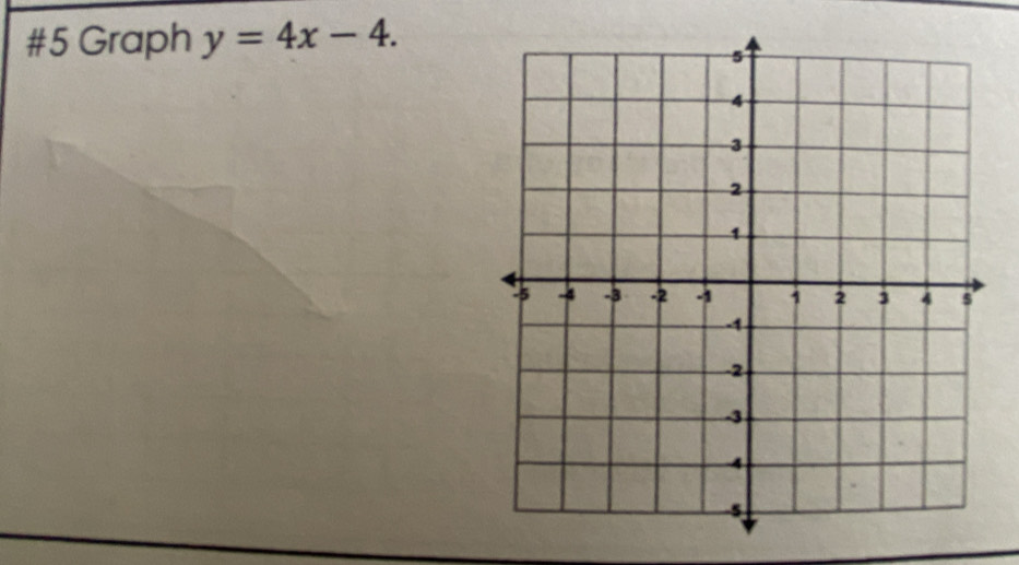 #5 Graph y=4x-4.