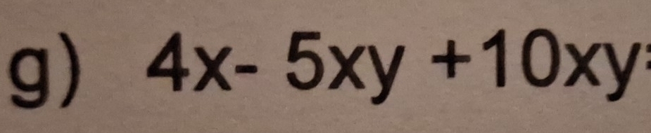 4x-5xy+10xy