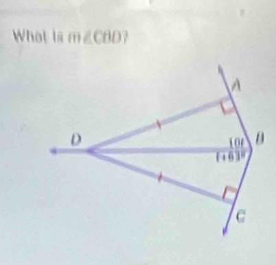 What is m∠ CBD?