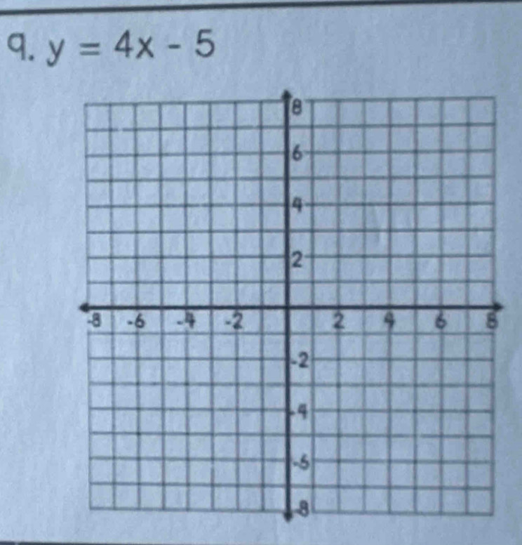 y=4x-5