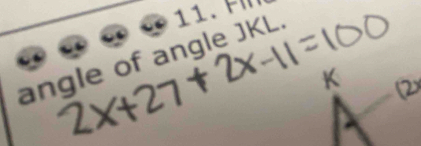 angle of angle JKL.