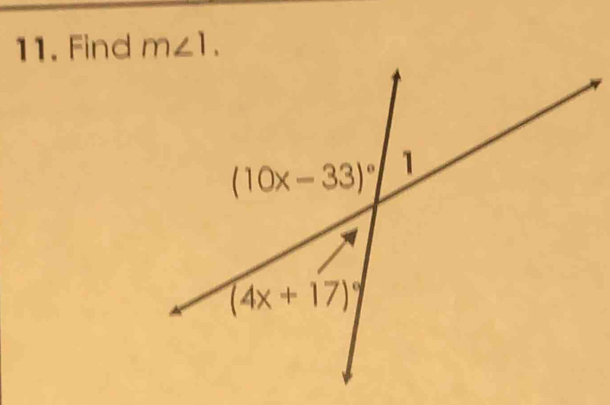 Find m∠ 1.