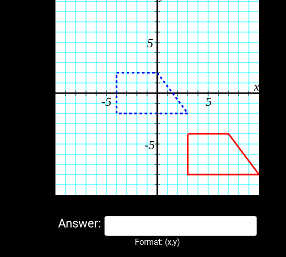 Answer: 
Format: (x,y)