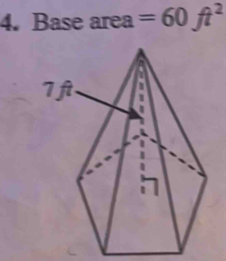 Baseare =60ft^2