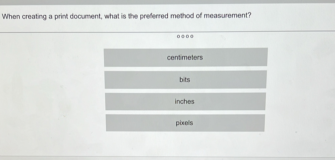 Solved: When creating a print document, what is the preferred method of ...
