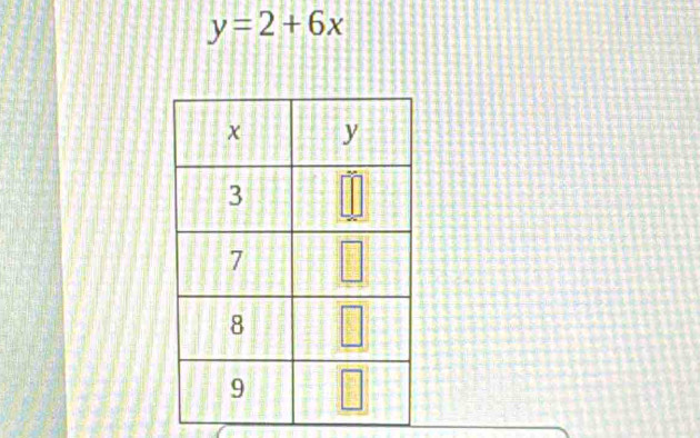 y=2+6x